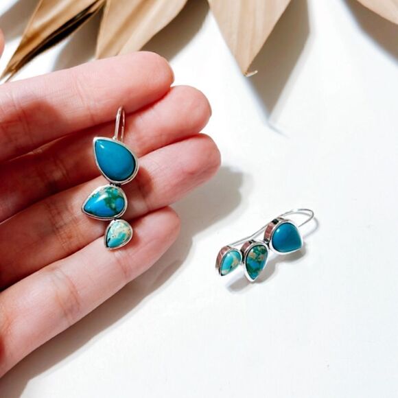 Boho statement earrings S250 - Picture 2 of 3